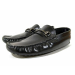 Tods Black Leather Bit Loafer
