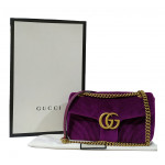 Gucci GG Marmont Velvet Chain Shoulder Bag