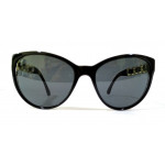Chanel Black 5215Q CC Chain Cat Eye Sunglasses