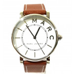 Marc Jacobs women Classic Brown Leather Strap Watch