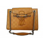Gucci Guccissima Small Emily Leather Chain Shoulder Bag