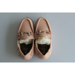 Gucci Baby Horsebit Powder Pink Patent Leather Horsebit Loafers  