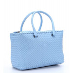 Bottega Veneta Blue Woven Basket Bag