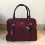 Prada Maroon Top Handle Bag
