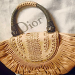 Christian Dior Tan Top Handle Handbag