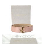 Jimmy Choo Felisa Croc Embossed Leather Belt