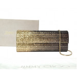 Jimmy Choo Gold Ombre Glitter Acrylic Sweetie Chain Clutch