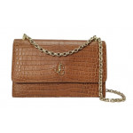 Jimmy Choo Bohemia Reptilian Embossed Clutch With Chain Strap