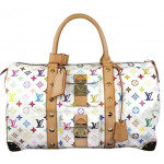 Louis Vuitton  Keepall 45 Luggage White With Accessories Multi Color Travel Bag