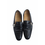 Hermes Black Shoes with Metal Buckle