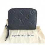 Louis Vuitton Noir Monogram Empreinte Leather Zippy Coin Purse