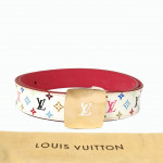 Louis Vuitton Murakami White Multicolor Monogram Belt