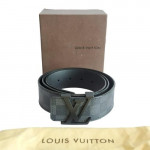 Louis Vuitton Damier Graphite Initials Belt