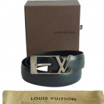 Louis Vuitton Neogram Black Leather Belt