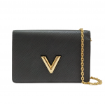 Louis Vuitton EPI Twist Belt Chain Wallet, Black, One Size