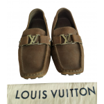 Louis Vuitton Brown Suede Monte Carlo Driving Loafer