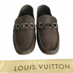 Louis Vuitton Brown LV Initials Hockenheim Moccasin