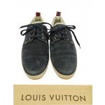 Louis Vuitton Marine Suede Cotton Team Derby Sneakers