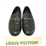 Louis Vuitton Black Leather Club Loafers