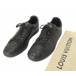 Louis Vuitton Black Monogram Embossed Luxembourg Sneakers