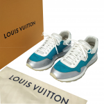 Louis Vuitton Blue Run Away Leather Sneakers
