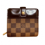 Louis Vuitton Brown Damier Ebene Compact Zip Bifold Wallet