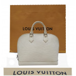 Louis Vuitton White Epi leather Alma PM Handbag