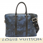 Louis Vuitton Navy Damier Cobalt Porte Documents Voyage Camouflage Bag