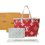 Louis Vuitton Rouge Giant Monogram Canvas Neverfull MM Tote