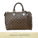 Louis Vuitton Damier Ebene Speedy 30 Bag with Strap