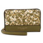 Marc Jacobs Saffiano Lily of the valley Leather Phone Wristlet