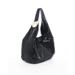 Michael Kors Fulton Black Python Skin Leather Hobo Bag