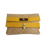 Marc Jacobs Flap Quilted Foldover Lock Leather Clutch