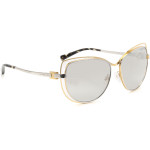  Michael Kors Sunglasses Silver - Gold frame and Grey Silver Mirror lens