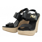 Michael Kors Deanna Leather and Jute Wedge