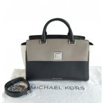 Michael Kors Sylvia Tri-Color Leather Satchel Bag