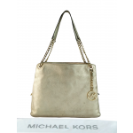 Michael Kors Pale Gold Chain-Strap Leather Jet Set Tote