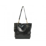 Michael Kors Black Patent Leather Chain & Leather Strap Tote