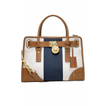 Michael Kors Multicolor Color Leather and Canvas Large Hamilton Tote