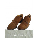 Officine Creative Men's Brown Princeton Suede Monk-Strap Shoes Size / 41