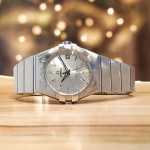 Omega Constellation Quartz 35MM Silver Dial Steel Unisex Watch