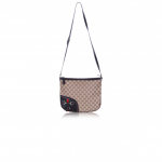 Gucci Monogram Horsebit Tassel Messenger Bag