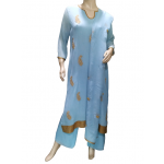Poonam Bhagat Taika Blue Dress