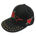 Philipp Plein Black Rose Heart Print Cap