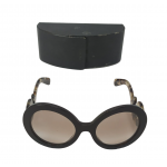 Prada Black Baroque Round Sunglasses
