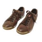 Prada Brown Leather Lace Sneakers