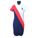 Ralph Lauren white Red and Blue Long Polo Shirt