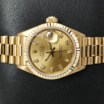 Rolex President Lady-Datejust Yellow Gold Diamond Dial Ladies Watch