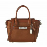 Coach Swagger 21 Saddle Brown Leather Satchel