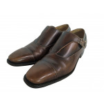 Salvatore Ferragamo Monk Strap Leather Shoes